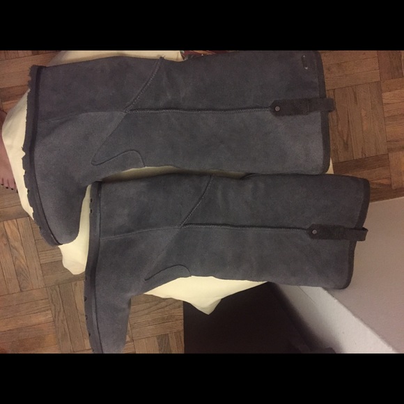 UGG Suede waterproof Gray wedge boots - Picture 4 of 5